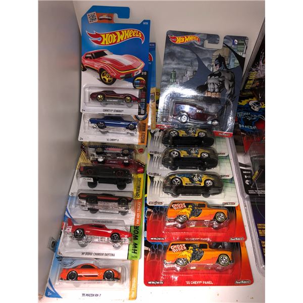 Group of approx. 13 Hot Wheels die-cast - 1995 Mazda RX-7/ 1969 Dodge Charger Daytona etc.