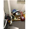 Image 2 : Assorted home equipment - 2 upright vacuum cleaners/ industrial portable mop/ large paper cutter/ ap