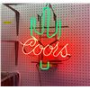 Image 1 : Coors cactus neon sign - approx. 22in x 20in