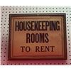 Image 1 : Set Dec sign - Housekeeping Rooms To Rent - approx. 12in x 15in