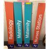 Image 1 : Group of 4 hospital hanging signs - 6in x 46in each - 2 Maternity signs/ 1 Radiology & 1 Nurses Stat
