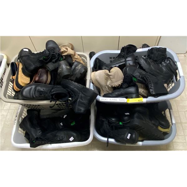 Four baskets full of assorted pairs of shoes & boots - assorted sizes