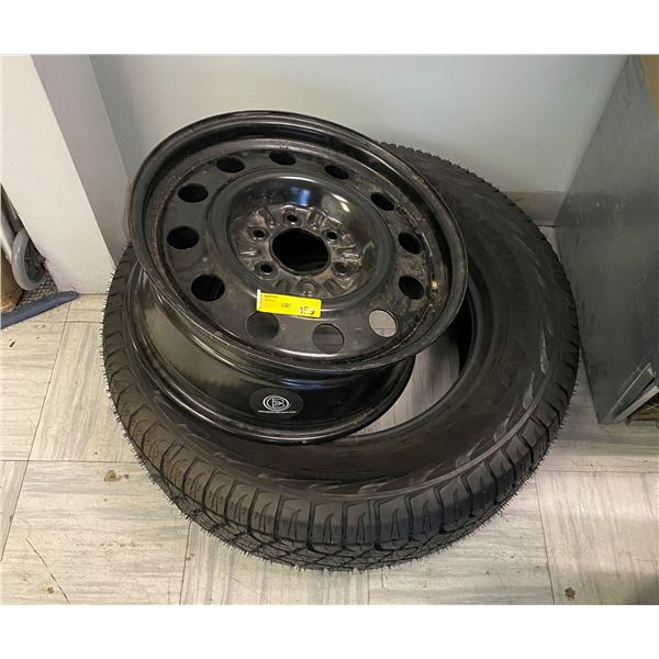 Metal black rim & tire