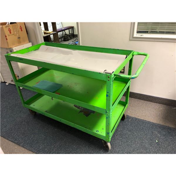 Metal trolley on wheels - 24in x 48in x 34in H