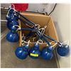 Image 1 : Assortment of 7 blue movable spot lights