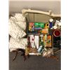 Image 3 : Crafting lot - paper cutter/ wax/ candles/ ceramic paints/ hand sewing stitchers/ pom-poms/ bright f