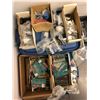 Image 3 : Large lot of clock making supplies/ Quartz movements/ hands numbers/ brass etc.