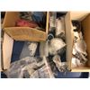 Image 4 : Large lot of clock making supplies/ Quartz movements/ hands numbers/ brass etc.