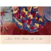 Image 2 : Group of 2 original limited edition painting prints signed by artists - "Four Little Girls In A Row"