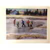 Image 5 : Group of 2 original limited edition painting prints signed by artists - "Four Little Girls In A Row"