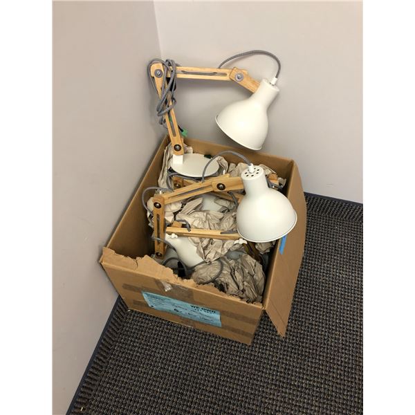 Box of 5 desk lamps from set dec