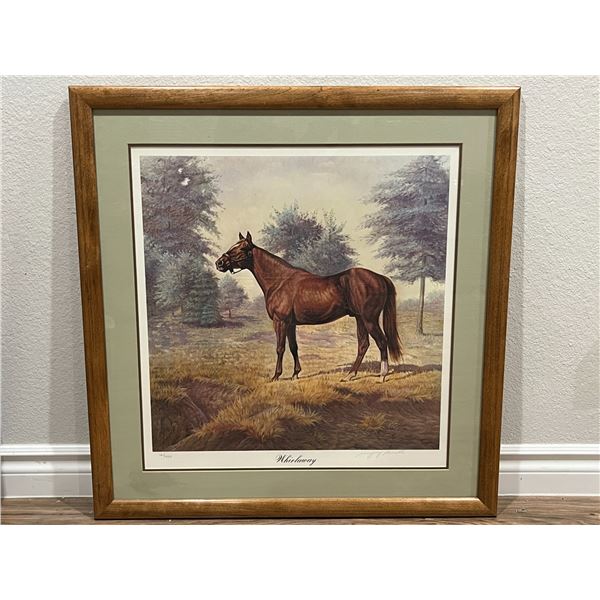 "Whirlaway" Limited Lithogram, (#121/950) Approx 28x28" Framed