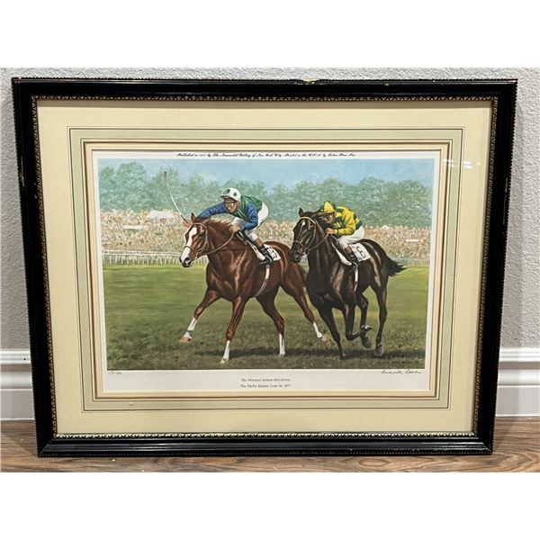 "The Minstrel defeats Hot Grove" by Richard Stone Reeves: Limited lithograph (out of 750) 1977