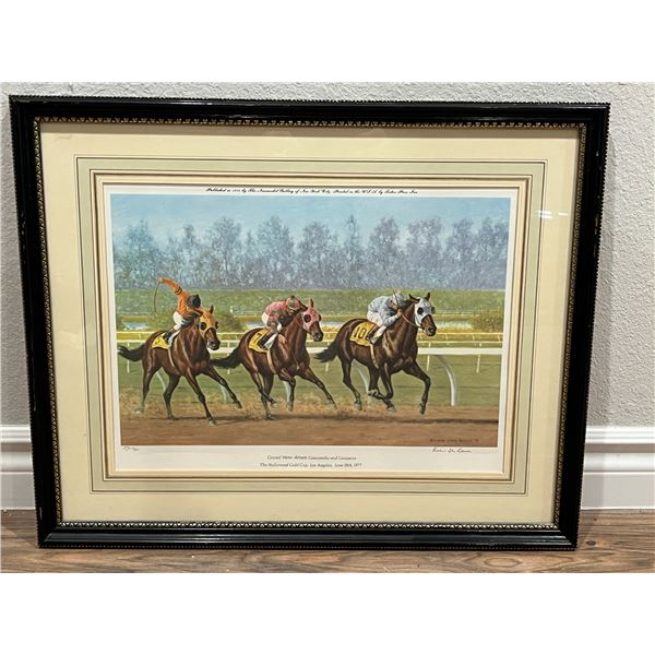 "Crystal Water defeats Cascapedia and Caucasus" by Richard Stone Reeves: Limited lithograph (out of 