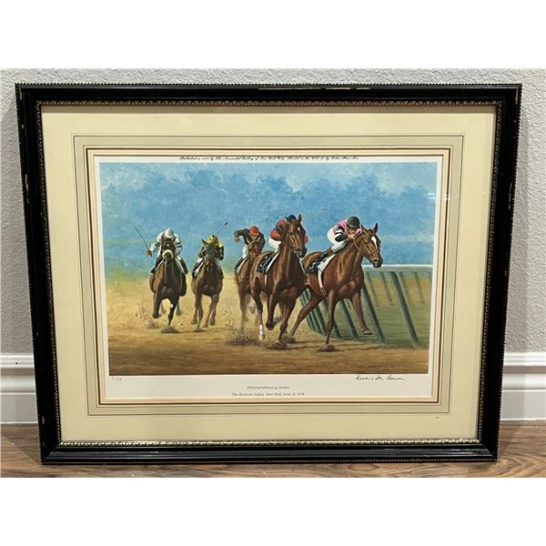 "Affirmed defeating Alydar" by Richard Stone Reeves: Limited lithograph (out of 750) 1978