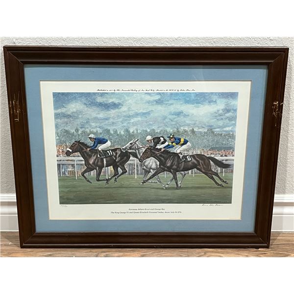 "Pawneese defeats Bruni and Orange Bay" by Richard Stone Reeves: Limited lithograph (#267/750) 1977