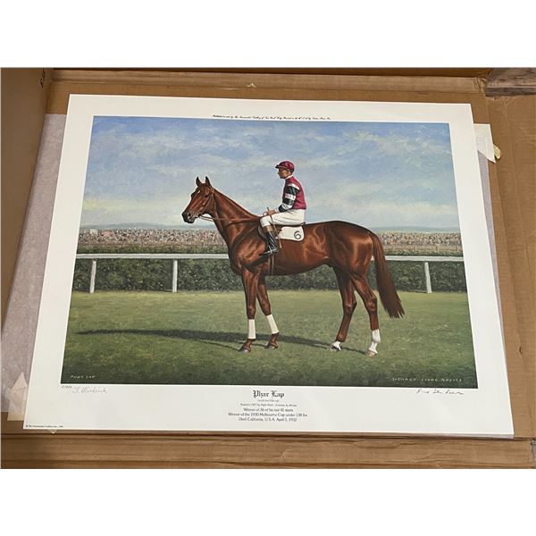 "Phar Lap" by Richard Stone Reeves (1919-2005): NEVER FRAMED Limited lithograph (#3/850)