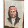 Image 2 : "Apache" Sioux: Charles Theron Imlay. Pastel Portait in Frame & Newpaper article