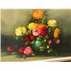 Image 2 : Flowers in green vase, 42" x 30.5" in Gold Frame