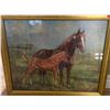 Image 1 : Horses in field, by Silton: Print, in Frame, 23x19" Framed