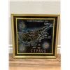 Image 1 : Mediterranean Sea "Cyprus" Map print in frame, 17.5"x17.5"