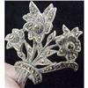 Image 1 : 40's MARCASITE FLORAL BROOCH #2305126