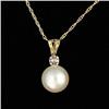 Image 1 : White Pearl & Yellow Gold Chain #2305239