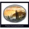 Image 1 : RUSSIAN HAND PAINTED SCENIC BROOCH CJ-15 #2305705