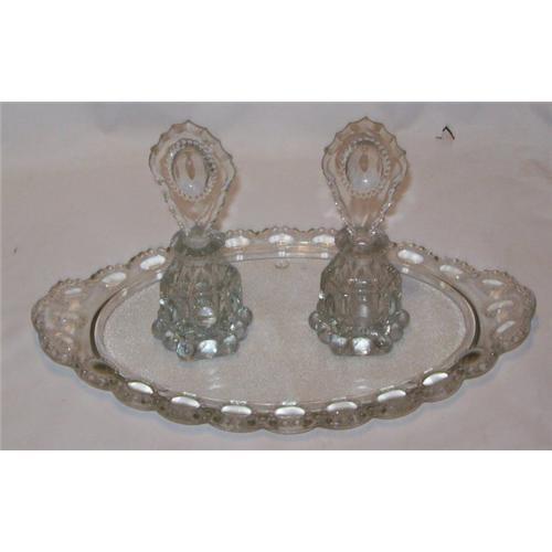 Glass Perfume Bottle Tray Vanity Set 2306115