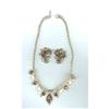 Image 1 : Vintage Yellow & Brown Rhinestone Necklace & #2306247