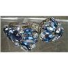Image 1 : BLUE RhineSTONE Bracelet HINGED Cuff VINTAGE #2306368