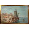 Image 1 : An antique  view of Boulogne port  signed #2307484