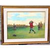 Image 1 : Antique Golf painting signed C.H. Wood #2307501