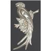 Image 1 : LARGE RETRO STERLING TURQUOISE PARROT PIN #2307522