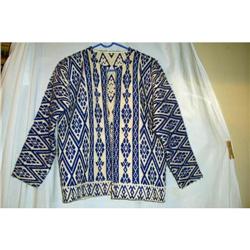 Vintage Mexican Blue/White Woven Jacket  #2317771