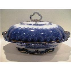 Flow Blue Cavendish Covered Vegetable Bowl #2318183