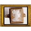 Image 1 : Antique  Neoclassical GOLD shell Cameo RING #2318333