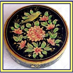 ANTIQUE PERSIAN HANDPAINTED PAPIER MACHE BOX #2318585