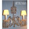 Image 1 : Pair of two light crystal Bohemia sconces #2324845