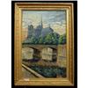 Image 1 : OIL . ROMANTIC SIGHT OF NOTRE DAME DE PARIS. #2324900