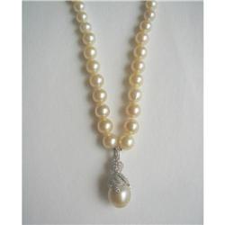 ESTATE CULT.PEARL NECK. w. SOUTH SEA DROP/DIA. #2325265