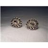 18K Pink Rose Gold Diamond Sapphire Earrings #2325396