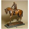 EQUESTRIAN LE JOCKEY GRAND BRONZE SCULPTURE #2325450