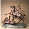 CLASSIC BRONZE THE HUNT OF THE LION SCULPTURE #2325451