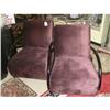 Image 1 : Pair of Deep Purple Deco Style Chairs #2325595