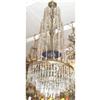 Image 1 : Russian Crystal and Bronze Chandelier with Blue#2325600