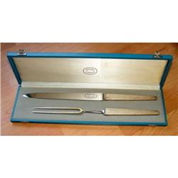 Sterling Silver Georg Jensen Carving Knife Fork#2325713