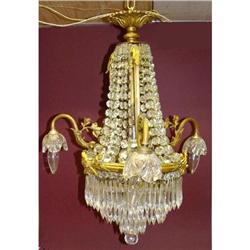 French Empire Dore Bronze Crystal Chandelier #2325728