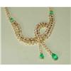 14kt Gold Emerald 17.4ct Diamond Necklace 14k #2325736