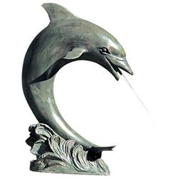 Bronze Leaping Dolphin Garden Pond Fountain #2325747